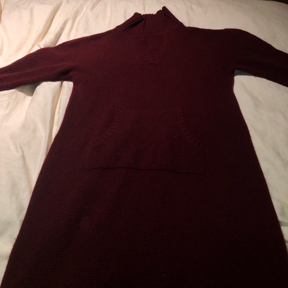 Thick long burgundy sweater dress - Picture 1 of 2